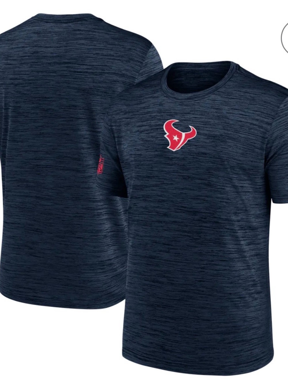 Nike Navy Houston Texans Heathered Performance Tee with Red Logo